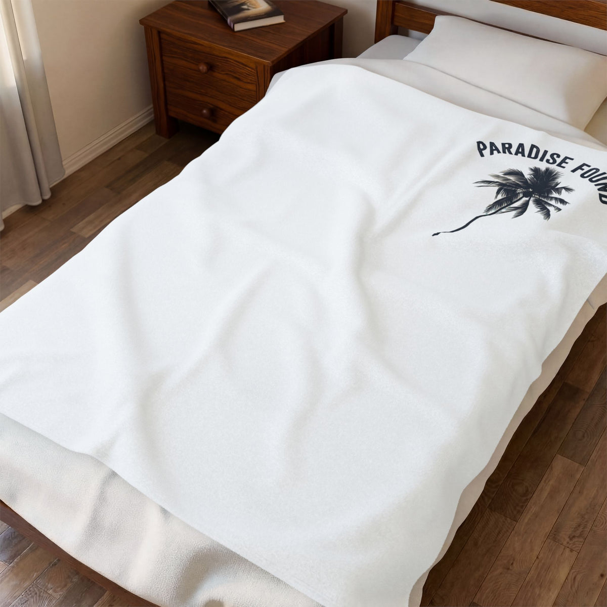 Velveteen Plush Blanket — Paradise Found Palm Tree Cozy Throw