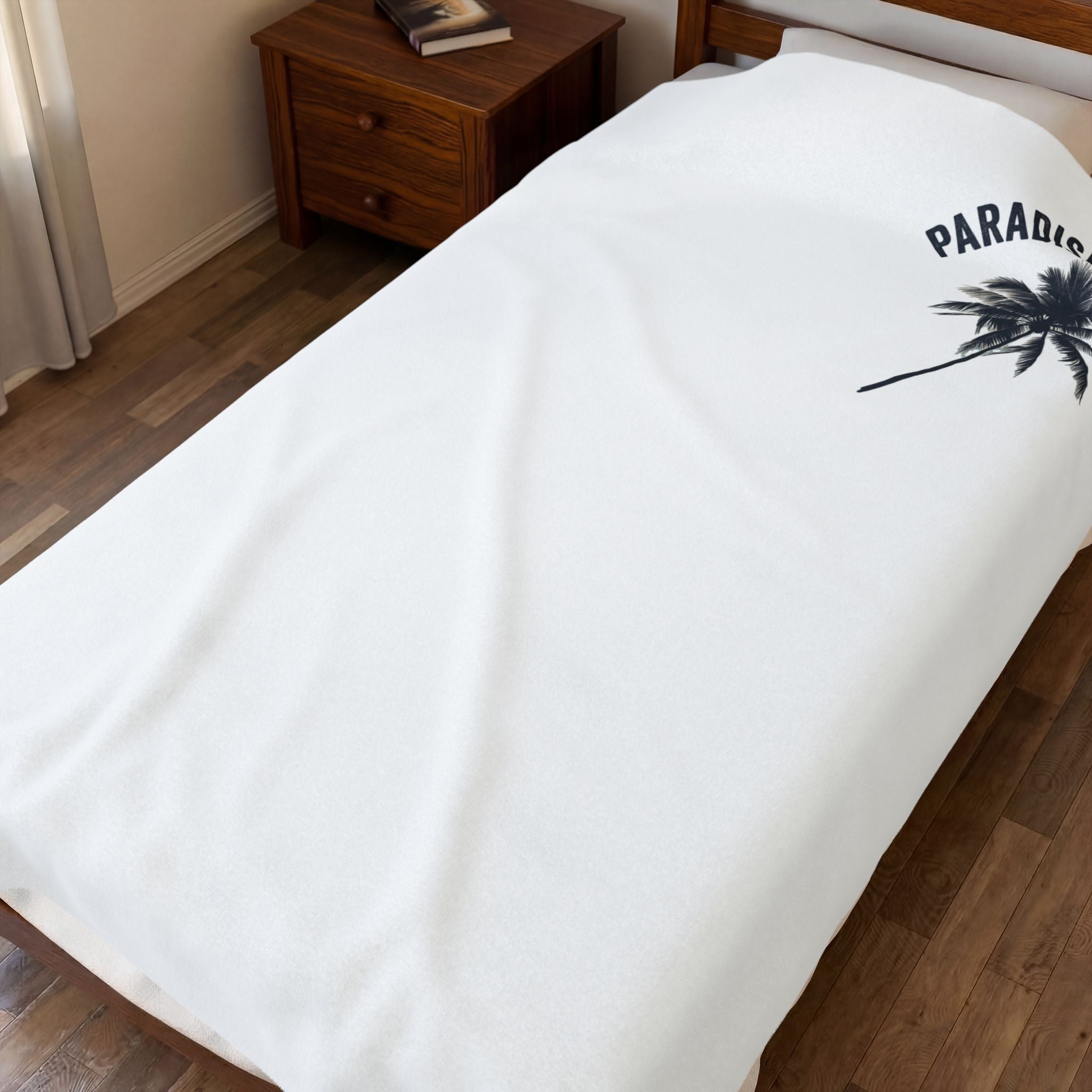 Velveteen Plush Blanket — Paradise Found Palm Tree Cozy Throw