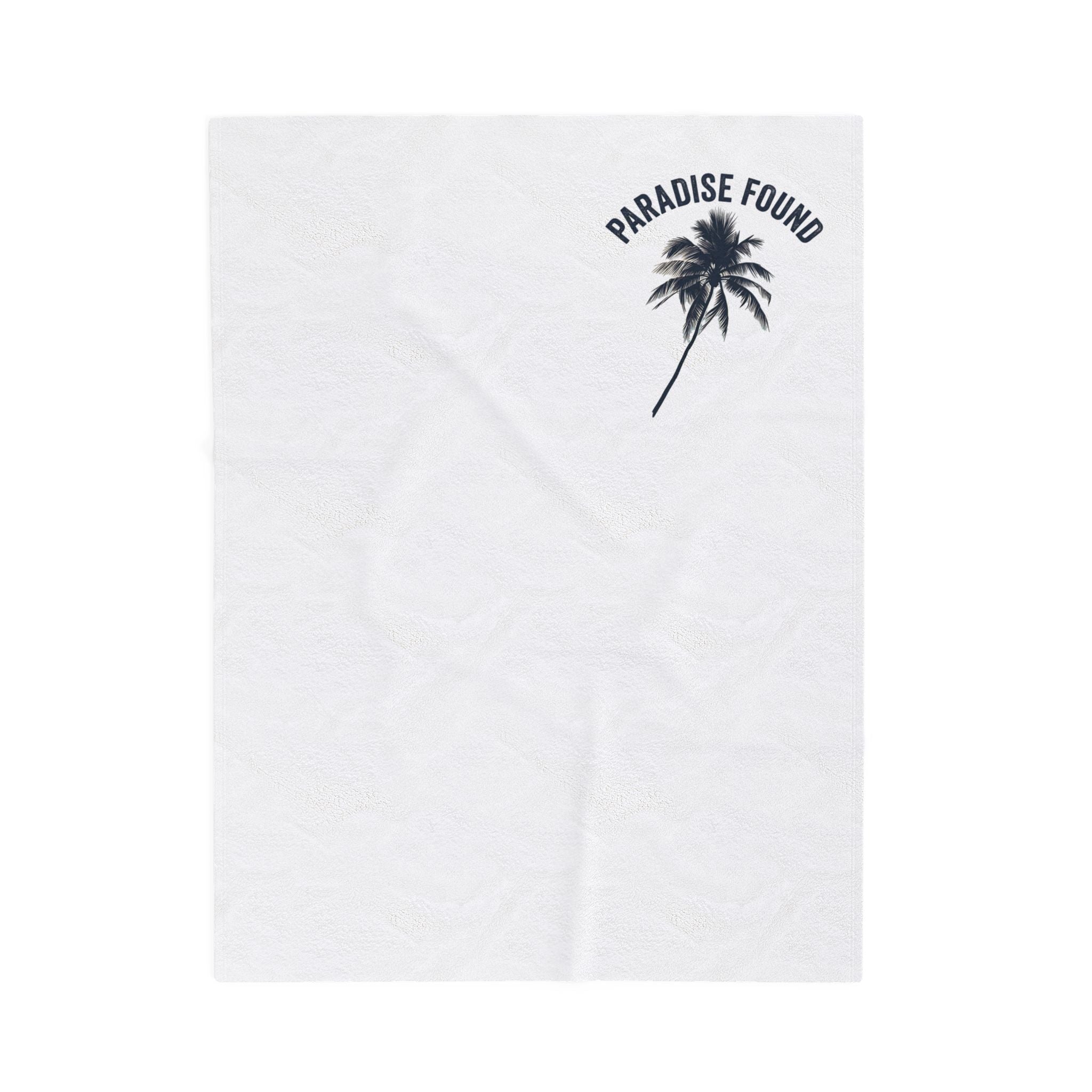 Velveteen Plush Blanket — Paradise Found Palm Tree Cozy Throw