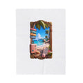 Tropical Beach Velveteen Plush Blanket — Travel-Inspired Seaside Design