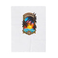 Velveteen Plush Blanket — Tropical Retro Vibes "Summer Magic" Beach Throw